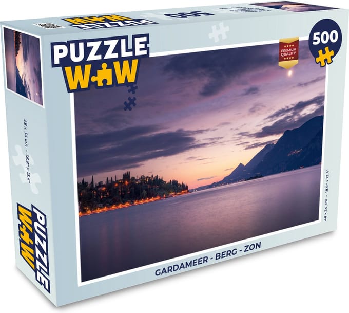 Puzzel Gardameer - Berg - Zon - Legpuzzel - Puzzel 500 stukjes