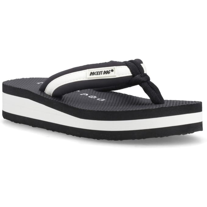 Rocket Dog Monica Nylon PU Textiel Dames Zwart/Off White Slippers