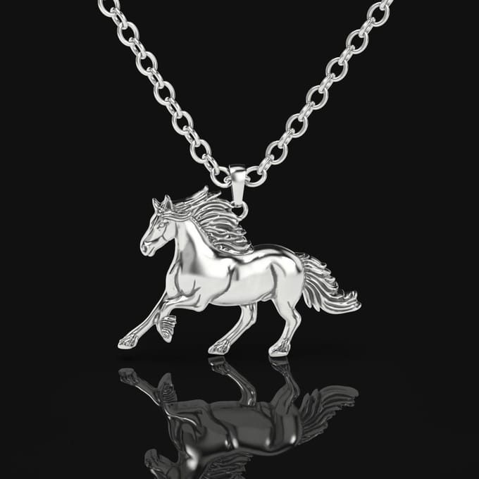 Hetty'S - Formidabele hanger - van een Fries paard - extra groot - van echt zilver