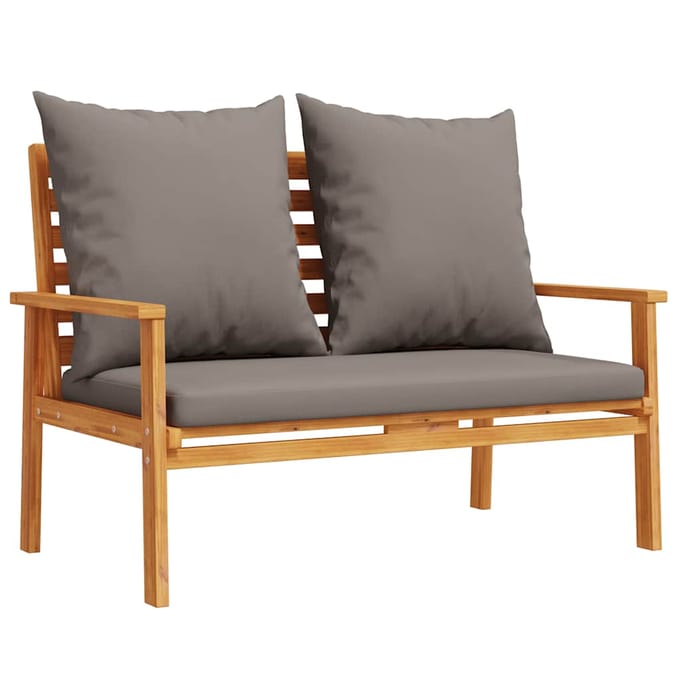vidaXL - Tuinset - met - kussens - massief - acaciahout