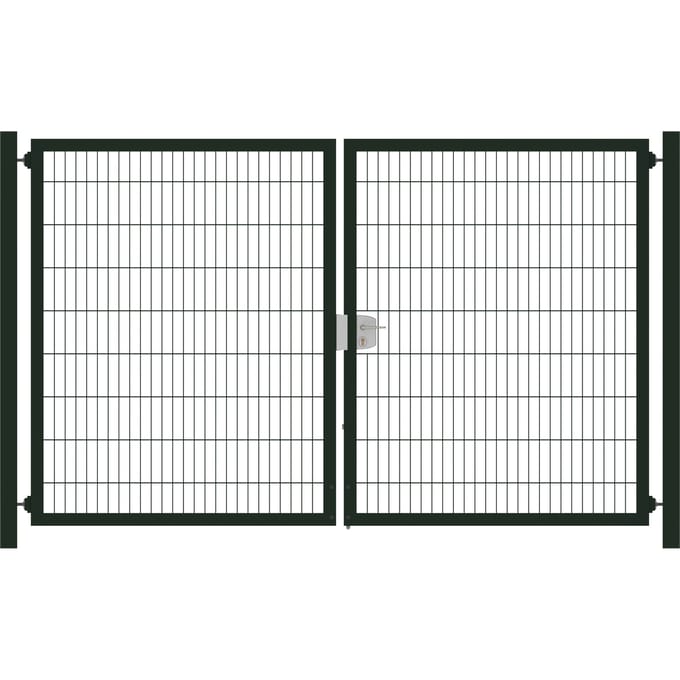 Intergard Metalen Tuinpoort dubbelstaafmatten dubbel 203cm hoog en 250cm breed