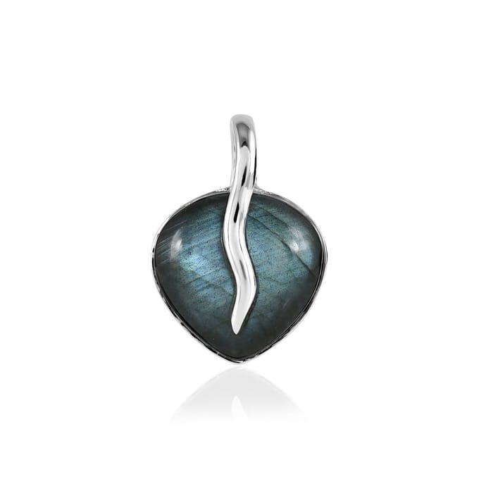 SilverGems Zilveren hanger met Labradoriet edelsteen