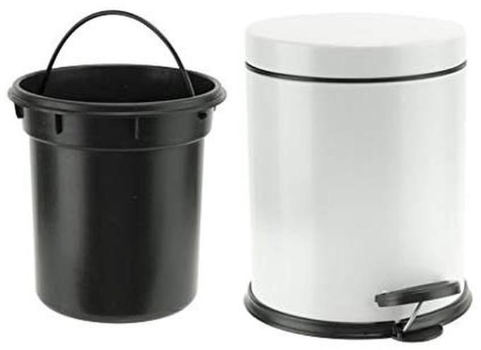Pedal Bin - Afvalemmer Keuken - Afval Scheiden - Zachte Sluiting - 5 Liter - Wit