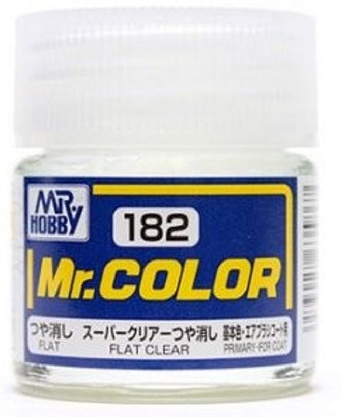 Gunze Mr. Hobby C-182 - Mr. Color 10 ml Flat Clear - Lacquer Modelbouwverf