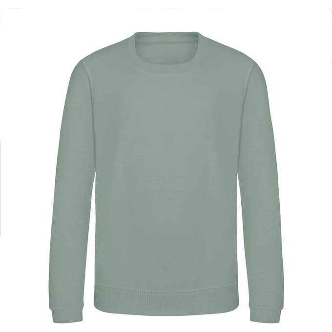 Just Hoods - AWDis Sweat Kinder - Dusty Green maat 7/8 (M)