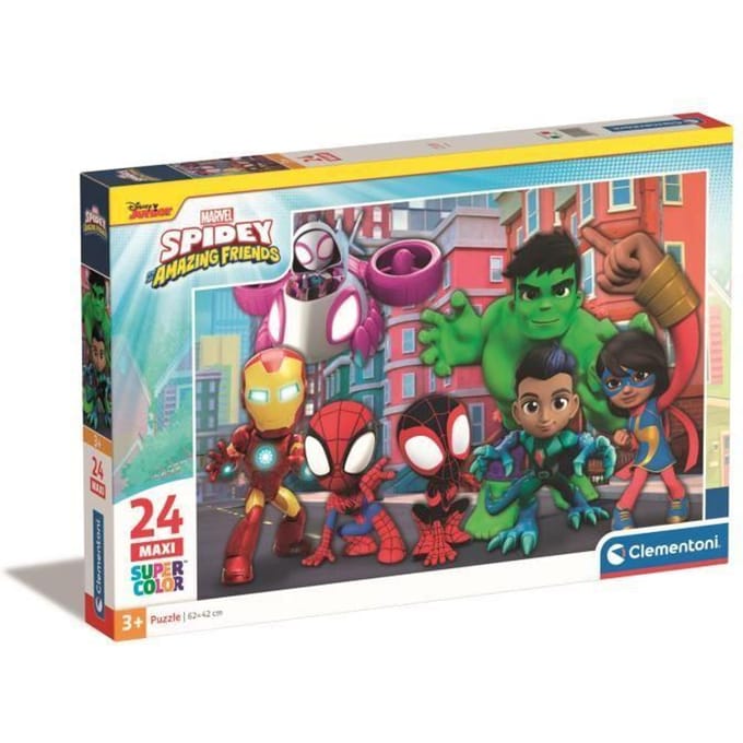 Puzzle - CLEMENTONI - MARVEL SPIDEY AND HIS AMAZING FRIENDS - 24 pieces - 3 ans - Couleurs vives