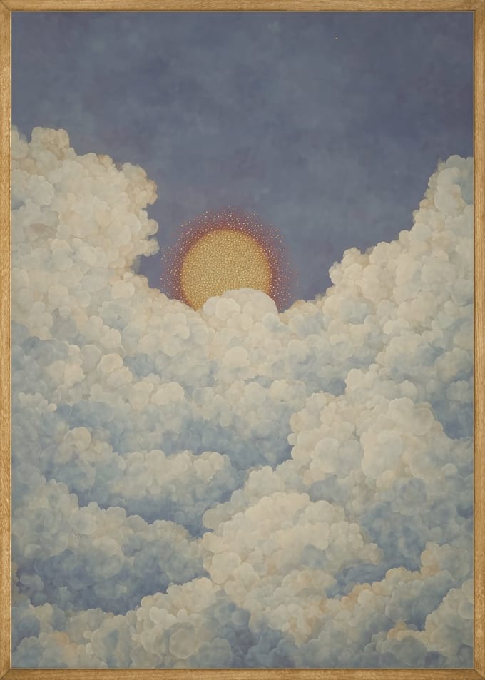 Gouden Zonnegloed Poster - 30x40 cm