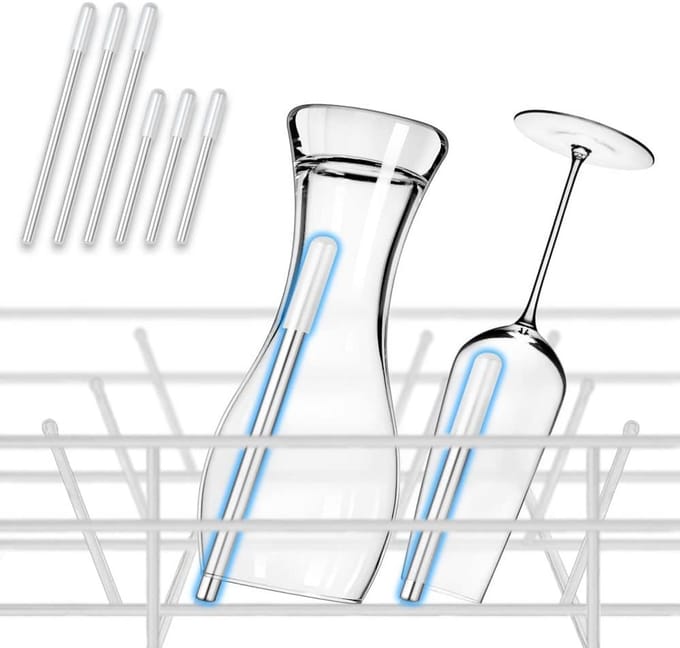 Set van 6 Vaatwasser Flessenhouders - Universele Silicone Dop voor Glazen
