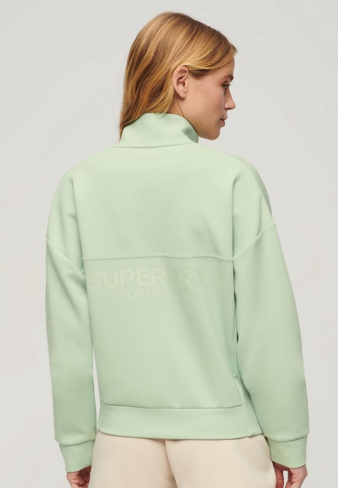 Superdry - Sport Tech Relaxed sweatshirt met halve rits - Dames - Truien