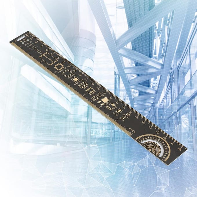 10 inch 25cm Multifunctionele Gedrukte Circuitbord Liniaal voor Elektronica Ingenieurs