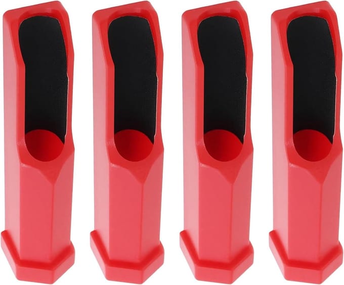 Keu Tip Onderhouder - Biljart Accessoire - Keu Reparatie - Multifunctioneel Ontwerp - 4 Stuks - Rood