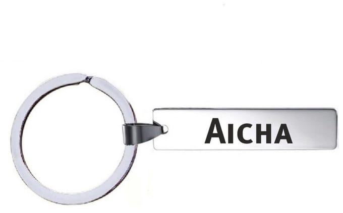 Sleutelhanger Met Naam - Aicha - RVS