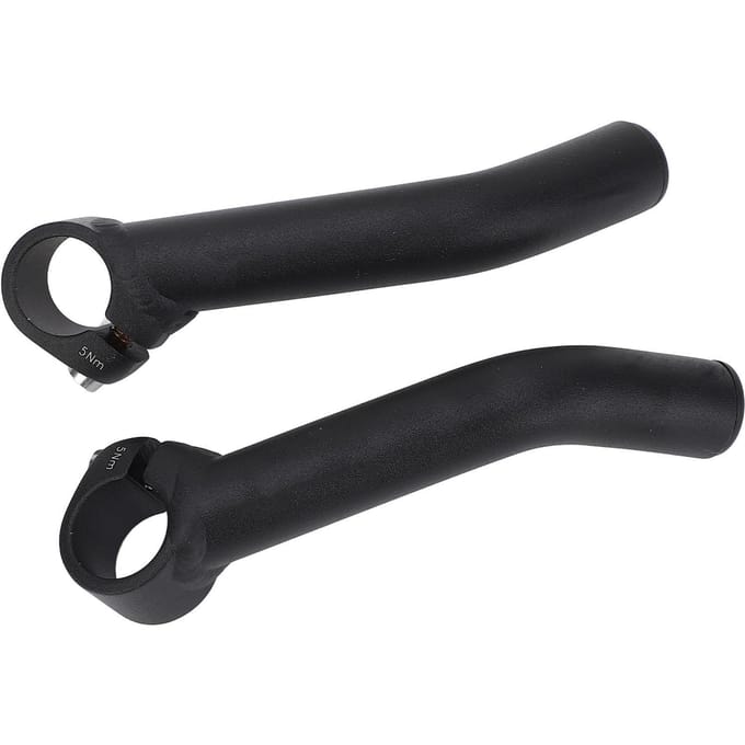 Embouts de Guidon de Vélo Alliage d'Aluminium Économie d'Effort Léger Prise Confortable Klaxon de Vélo Extenseur de Barre black