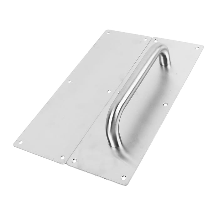 Poignée de porte en acier inoxydable, tirette, plaque de poussée, poignée de porte commerciale avec vis pour maison, bureau