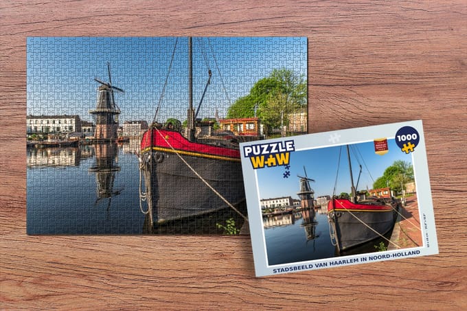 Puzzel Haarlem - Boot - Molen - Legpuzzel - Puzzel 1000 stukjes volwassenen