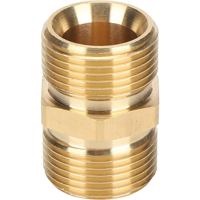 Hogedrukspuitadapter messing M22 metrische buitendraad 14 mm slangaansluiting koppeling