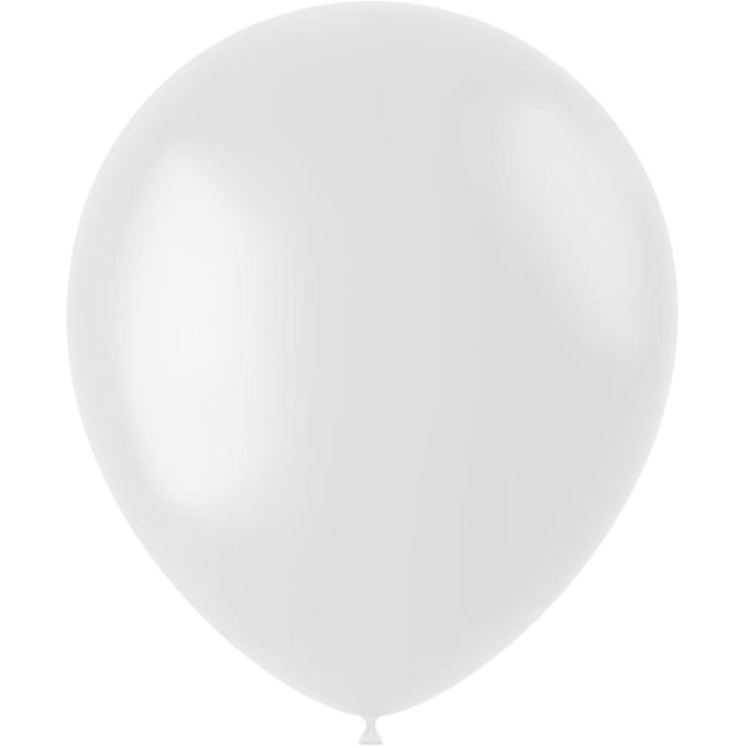 Ballonnen Coconut White Mat 33cm - 10 stuks