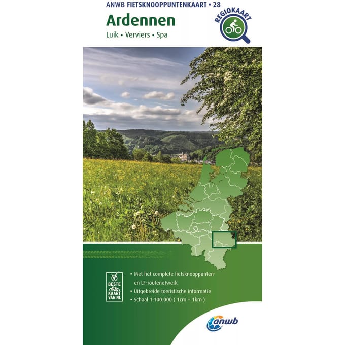 ANWB Knooppuntenkaart 28 Ardennen