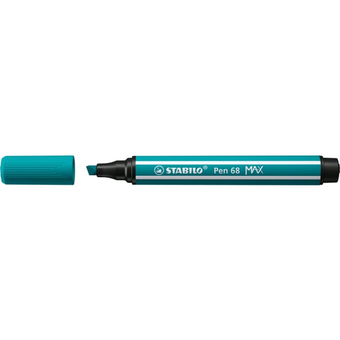 STABILO Pen 68 MAX - Viltstift Met Dikke Beitelpunt - Turquoiseblauw