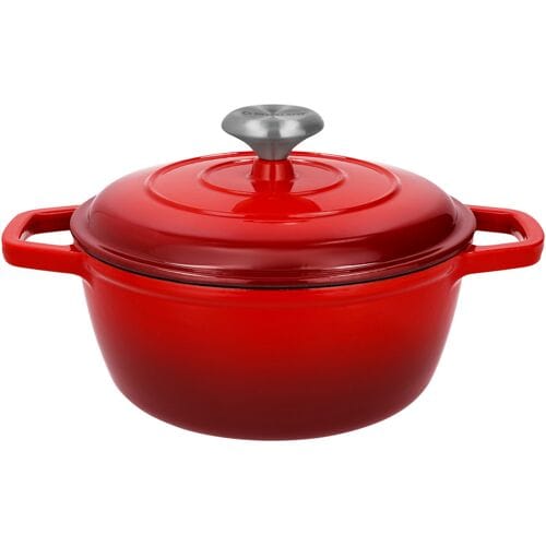 SILVERCREST Gietijzeren pan, Ø21 cm (Rood)