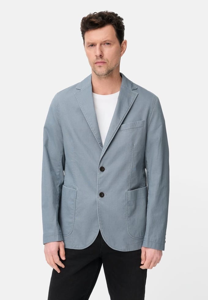 camel active Elastisch colbert met veiligheidszak - Maat menswear-48 - Stormblauw
