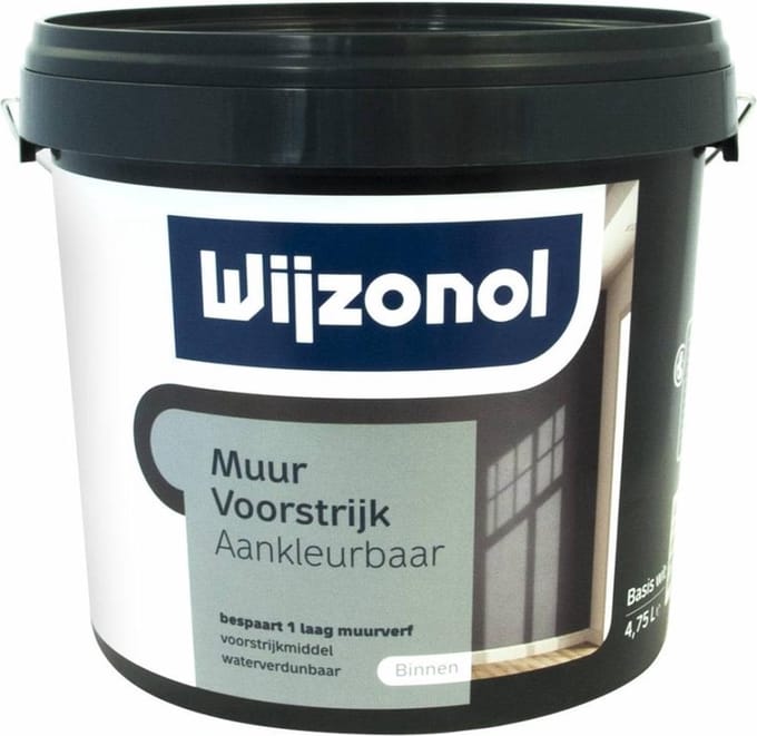 Wijzonol Muurvoorstrijk Aankleurbaar - 5 Liter - Wit / Kleur   8712952061351   Verf