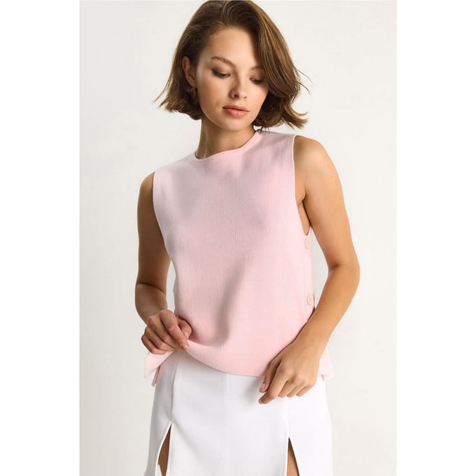 Knop Gedetailleerde Breiblouse