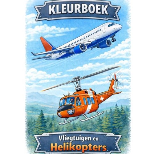 Kleurboek, Vliegtuigen & Helikopters. - H. Mourits