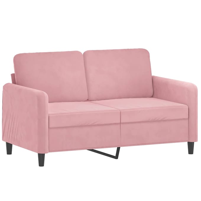 vidaXL - 3-delige - Loungeset - met - kussens - fluweel - roze