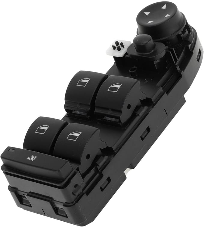 Dailygoods - Power Window Switch - Raambediening - Hoogwaardig - Grijs - Auto-accessoire - Efficiëntie - Geschikt voor 528i 2008-2010 - Kwaliteit