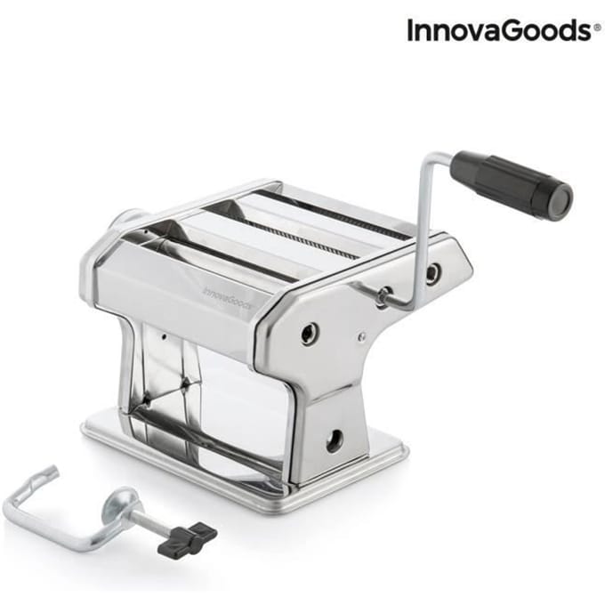 Pastamachine - InnovaGoods - FRASHTA - Handleiding - 3 snijwielen - Dikte instelbaar