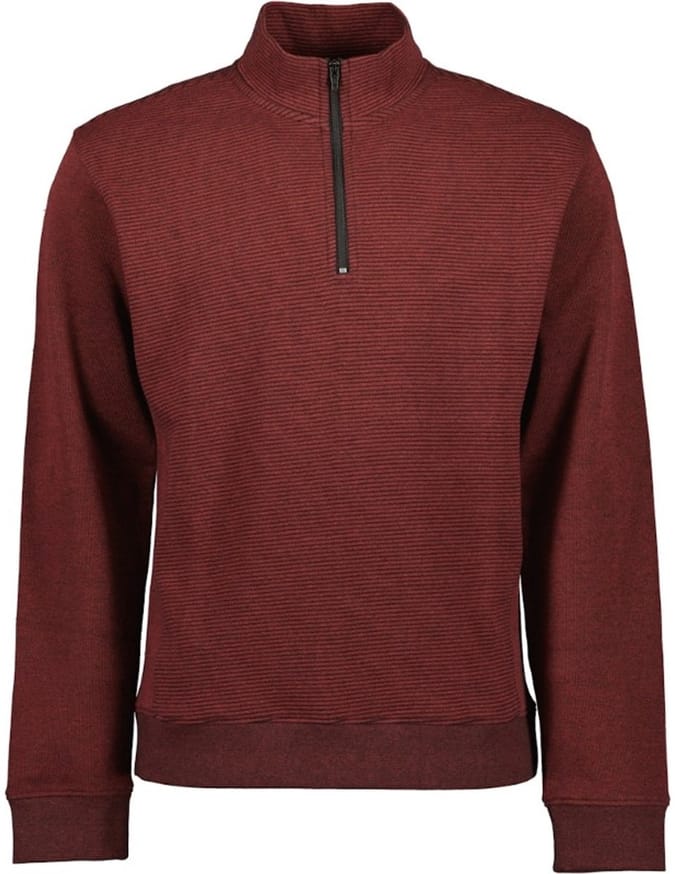 Blue Seven - Trui 370188 rood melange + korte rits - maat L