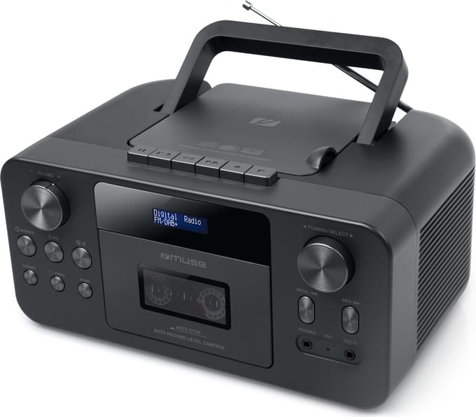 Muse M-182DB - Draagbare Bluetooth, DAB+, CD en Cassette speler