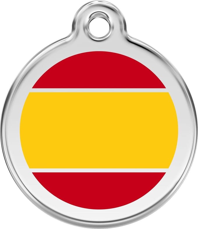 Red Dingo Hondenpenning 38 mm Spaanse vlag Spanje