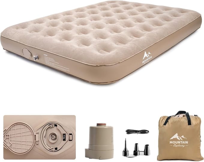 Queen Luchtmatras met Ingebouwde Pomp - Snel Opblaasbaar Luchtbed (25,4 cm)