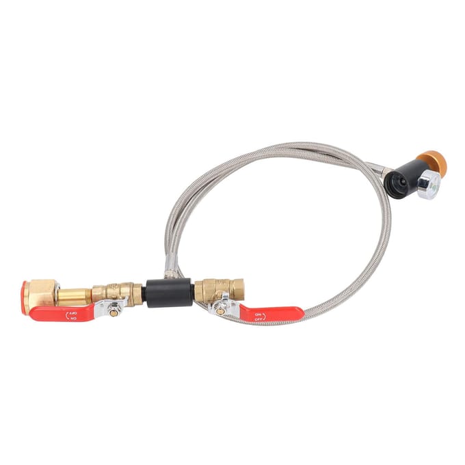 CGA320 G1 2 Cilinder Navuladapter Dubbele Klep CO2 Tank Adapter Slang met Manometer