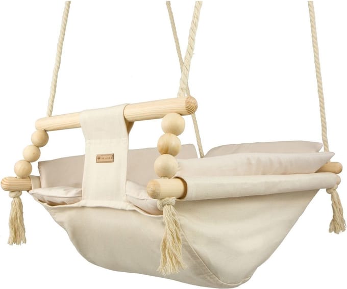 Babyschommel - voor binnen - crème - tot 20 kg