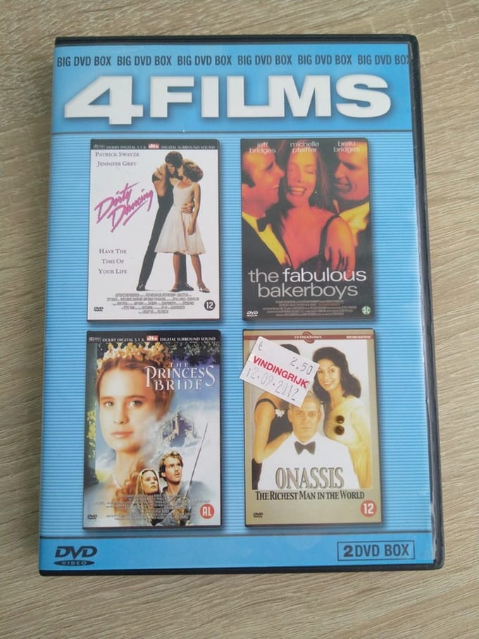 Big DVD Collection - 4 speelfilms (Dirty Dancing, The Fabulous Baker Boys, Onassis, The Princess Bride)