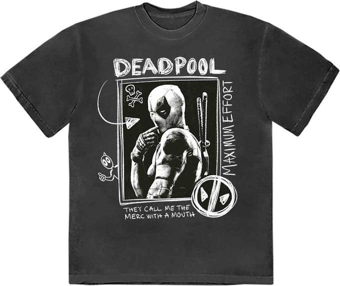 Marvel Deadpool - Merc With A Mouth Max Effort Heren T-shirt - S - Zwart