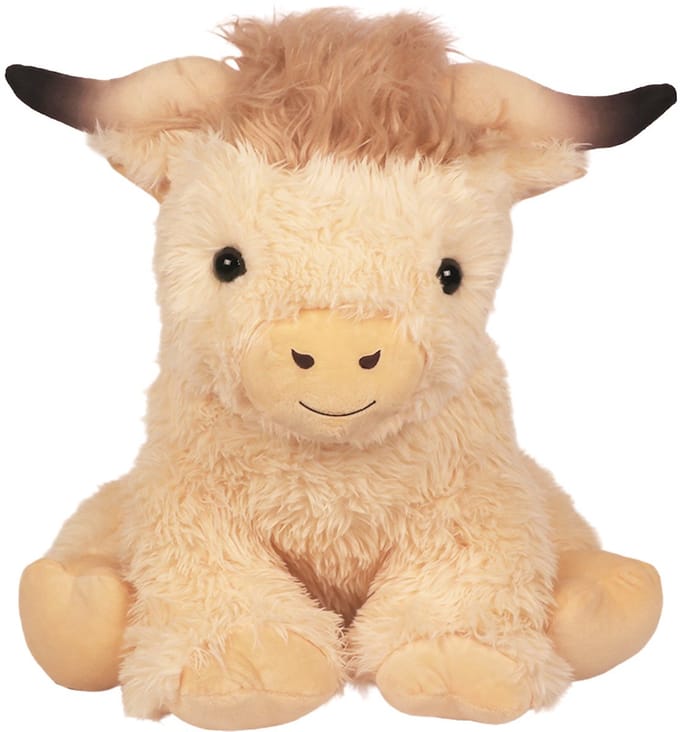 PIA Soft Toys - Pluche Knuffeldier - Schotse hooglander crème 50 cm