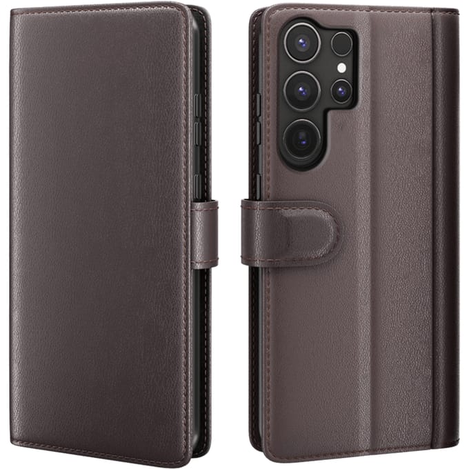 Amorus Samsung Galaxy S26 Ultra Luxe Lederen Bookcase Bruin