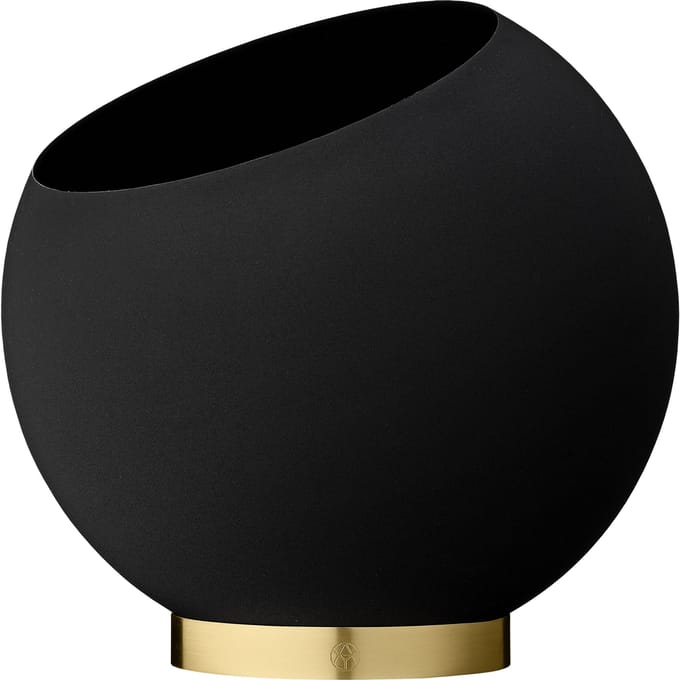 AYTM Globe bloempot, Ø 43 cm, zwart, aluminium, staal