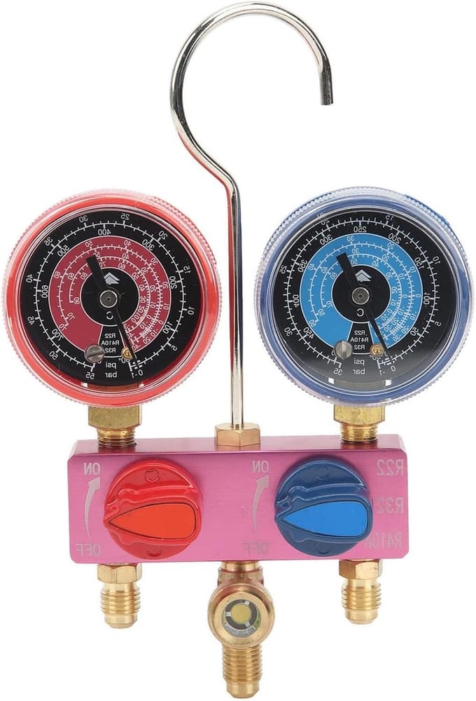 Diagnostische Manometer - Manometer Set - Airconditioning Onderhoud - Mini Grootte - G1/4 - Metaal