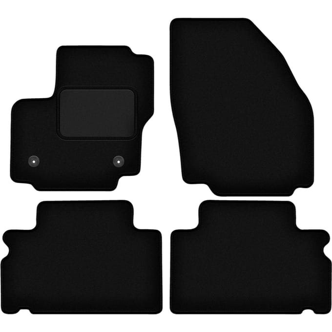 Zwarte veloursmatten voor: Ford S-MAX MK1 minivan (2012-2015)