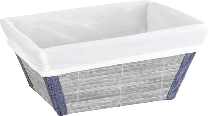 WENKO 21626100 Opbergmand Bamboo, grijs, medium