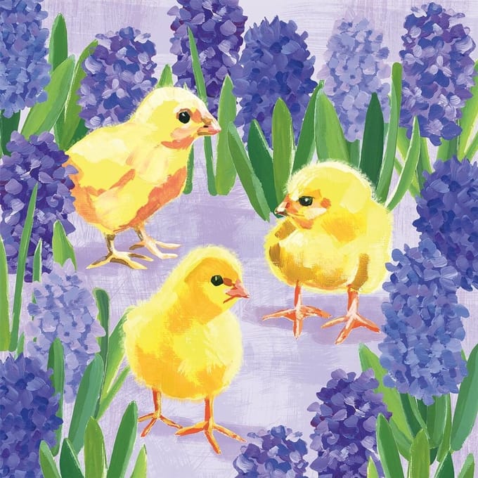PPD - Lunch servetten - Chicks in Hyacinth