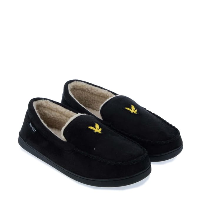 Lyle & Scott Heren Aspen Moccasin Slippers (Zwart)