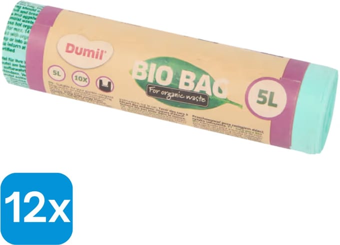 12 x 5L Dumil bio-afvalzakken - Bio Rollen