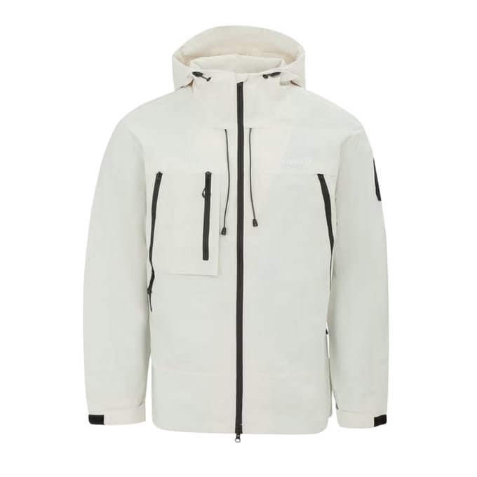 Firetrap Heren Winddichte Hoodie Windjack (Beige)