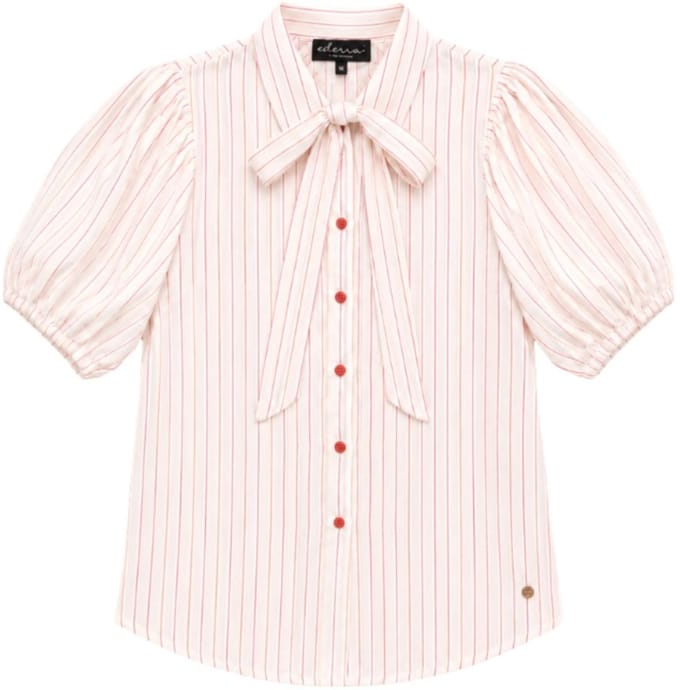 Elvira Collections Blouse siny ecru dessin